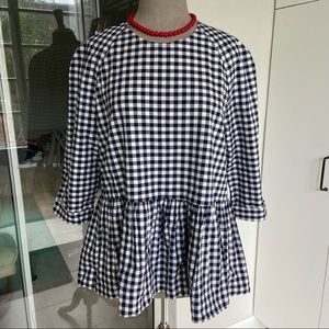 Victoria Beckham Dressy Checked Top size L